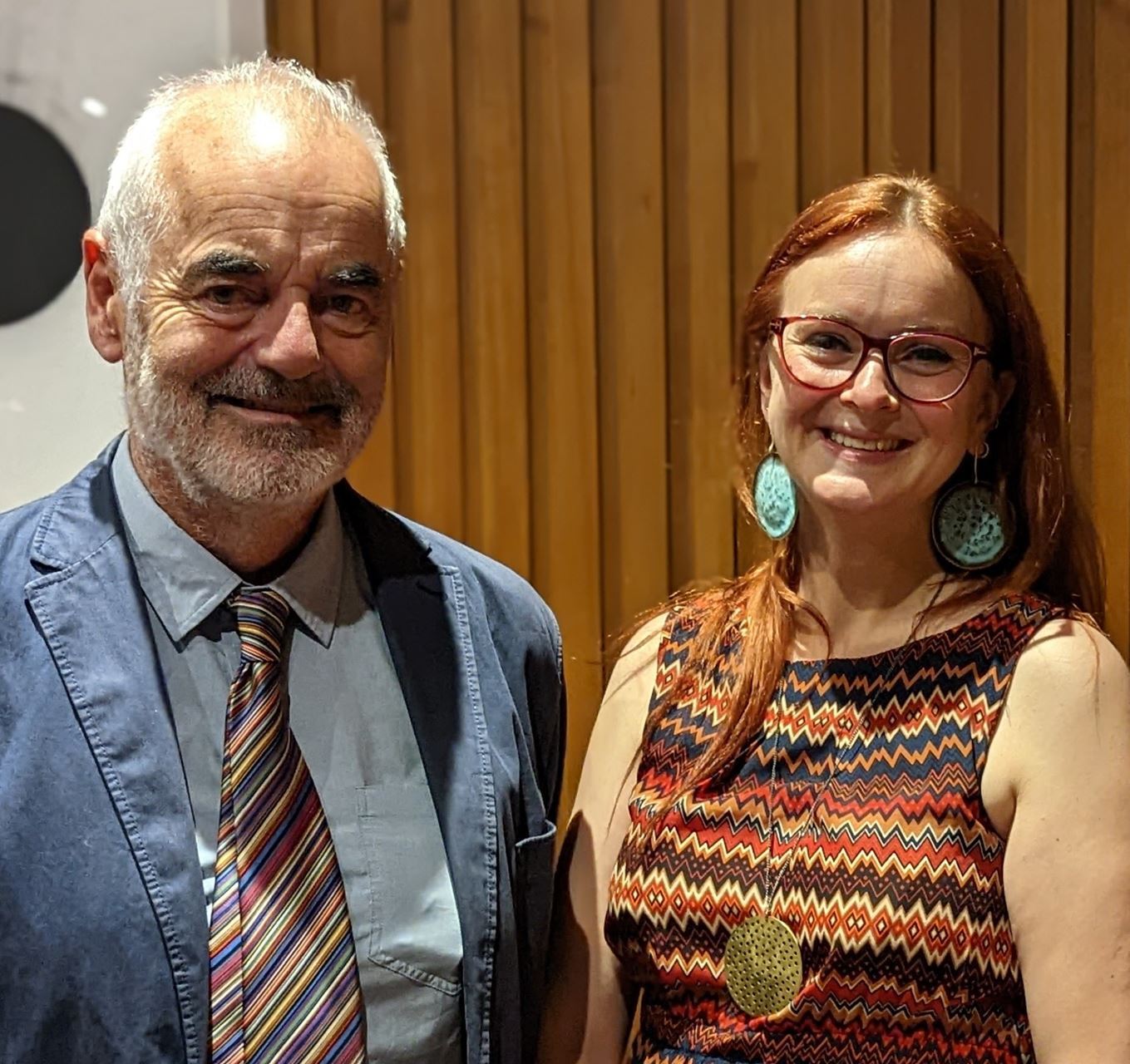 Pictured (left to right): Professor Sir David Spiegelhalter and Karen Lamb, Churchill College, University of Cambridge, Cambridge, November 2022 